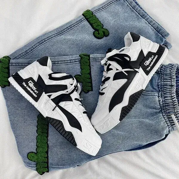 Mens Height-Increasing Sneakers | Light-Reflective Low-Top Casual Shoes in Blue, Green, Black