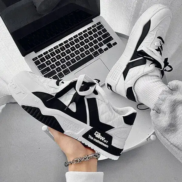 Mens Height-Increasing Sneakers | Light-Reflective Low-Top Casual Shoes in Blue, Green, Black