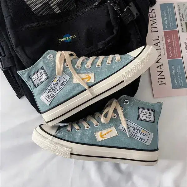 Womens Candy Color Sneakers | UV-Resistant Low-Top Lace-Up Shoes in White, Aqua, Black, Top White, Top Aqua, Top Black