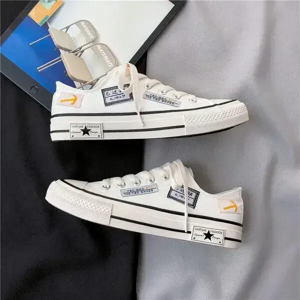 Womens Candy Color Sneakers | UV-Resistant Low-Top Lace-Up Shoes in White, Aqua, Black, Top White, Top Aqua, Top Black
