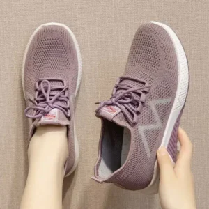 Fitsupfashion Women Fashion Breathable Fly Knit Sneakers