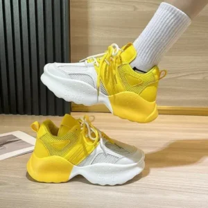 Fitsupfashion Women Fashion Gradient Mesh Breathable Sneakers