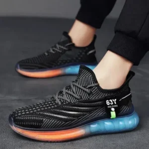 Fitsupfashion Men'S Casual Jelly Color Sole Breathable Mesh Sneakers