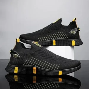 Fitsupfashion Men'S Casual Breathable Stripe Sneakers