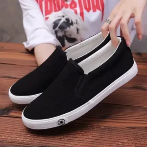 Fitsupfashion Men'S Casual Solid Color Wear-Resistant Canvas Shoes