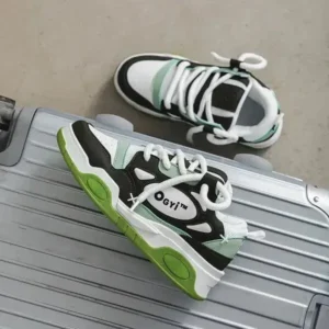 Fitsupfashion Men'S Fashion Color Block Low Top Breathable Sneakers