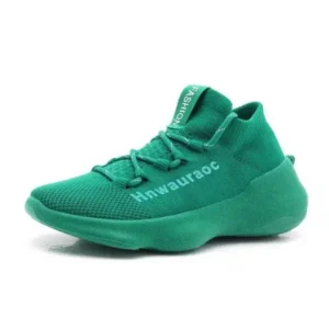 Fitsupfashion Couple Fashion Lace Up Design Knitted Mesh Breathable Sneakers