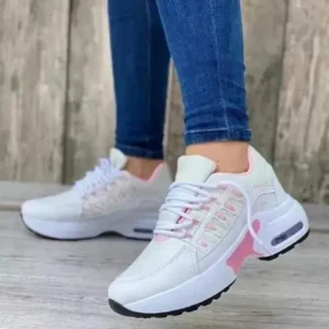 Fitsupfashion Women Fashion Casual Lace Up Design Air Cushion Platform Sneakers