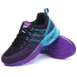 Fitsupfashion Women Fashion Casual Lace Up Design Mesh Breathable Air Cushion Shock Absorbing Sneakers