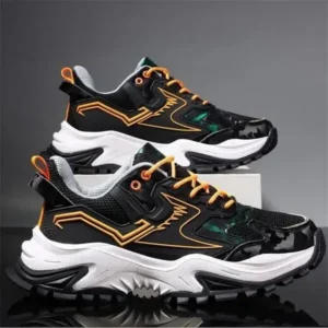 Fitsupfashion Men Casual Breathable Color Block Sneakers