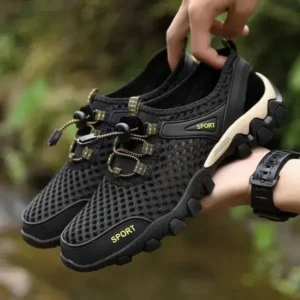 Fitsupfashion Men Fashion Mesh Wear-Resistant Hiking Sneakers