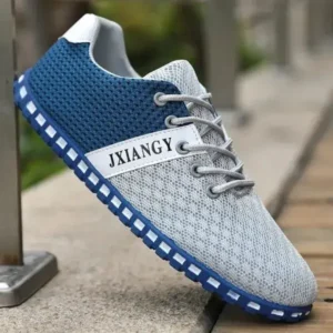 Fitsupfashion Men Casual Color Matching Breathable Mesh Flat Shoes