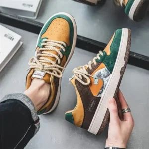 Fitsupfashion Men Fashion Breathable Color Matching Casual Sneakers