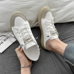 Fitsupfashion Men Casual Breathable Simple Canvas Shoes