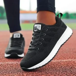 Fitsupfashion Women Casual Lace-Up Design Mesh Breathable Sneakers