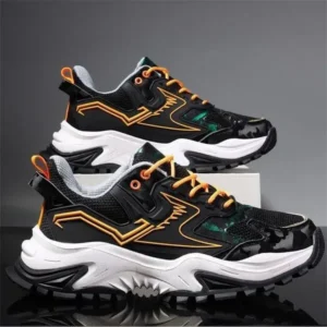 Fitsupfashion Men Spring Autumn Fashion Casual Colorblock Mesh Cloth Breathable Rubber Platform Shoes Sneakers