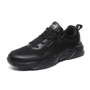 Fitsupfashion Men Fashion Pu Mesh Breathable Sneakers