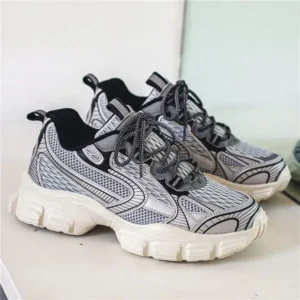 Fitsupfashion Men'S Fashion Breathable Mesh Shoes Platform Sneakers