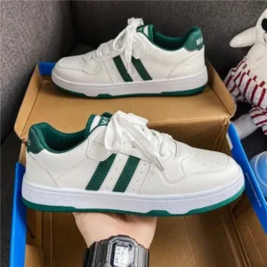 Fitsupfashion Men'S Fashion Breathable Pu Low Top Sneakers