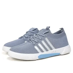 Fitsupfashion Men'S Fashion Stripe Lightweight Breathable Low Top Sneakers