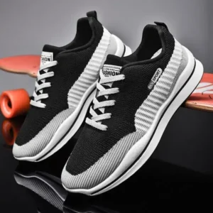 Fitsupfashion Men'S Casual Color-Block Mesh Breathable Soft-Soled Sneakers