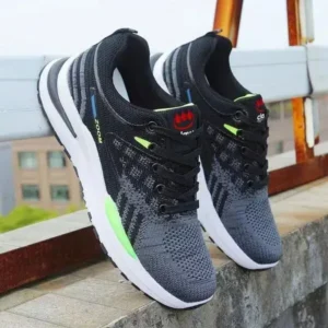 Fitsupfashion Men Casual Breathable Color Block Low Top Sneakers