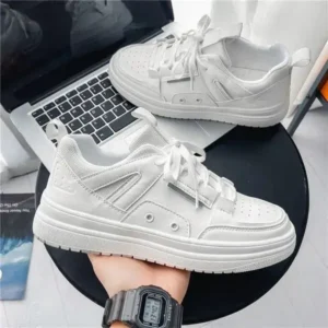 Fitsupfashion Men'S Fashion Breathable Thick-Soled Pu Sneakers