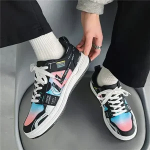 Fitsupfashion Men'S Fashion Breathable Color Block Low-Top Sneakers