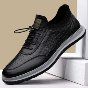 Fitsupfashion Men'S Casual Lightweight Waterproof Breathable Pu Sneakers