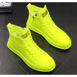 Fitsupfashion Men'S Fashion Bright Color High-Top Sneakers