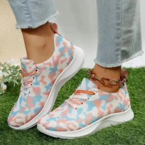 Fitsupfashion Summer Women Fashion Breathable Casual Colorful Printed Sneakers