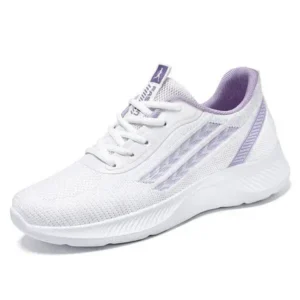 Fitsupfashion Women Fashion Plus Size Mesh Breathable Lace-Up Sneakers