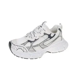 Fitsupfashion Women Fashion Distinctive Color Changing Lace-Up Comfortable Breathable Thick-Soled Sneakers