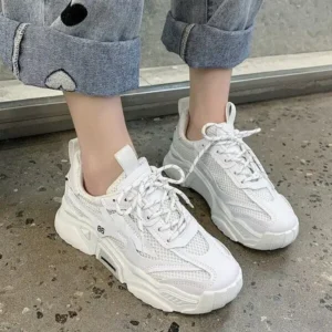 Fitsupfashion Women Fashion Casual Mesh Breathable Thick-Soled Sneakers