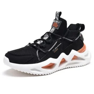 Fitsupfashion Men Spring Autumn Fashion Casual Colorblock Mesh Cloth Breathable Rubber Platform Shoes Sneakers