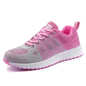 Fitsupfashion Women Fashion Casual Color Blocking Lace-Up Mesh Breathable Sneakers