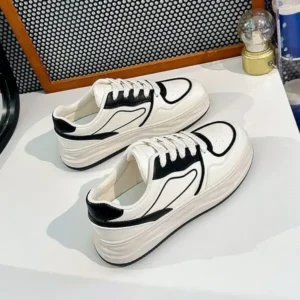 Fitsupfashion Women Fashion Platform Lace-Up Sneakers