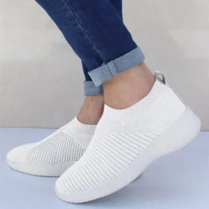 Fitsupfashion Women Fashion Fly Woven Breathable Sneakers