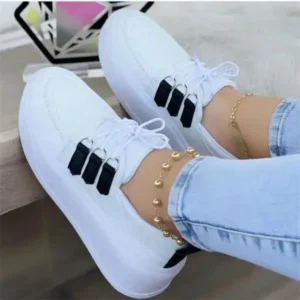 Fitsupfashion Women Fashion Lace-Up Sneakers