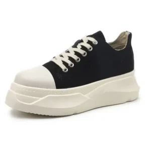 Fitsupfashion Women Casual Breathable Low Top Canvas Platform Shoes