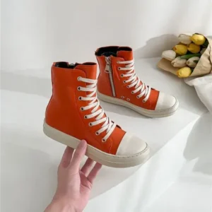 Fitsupfashion Orange Up Platform High Top Casual Shoes