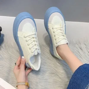 Fitsupfashion Women Fashion Round Toe Lace-Up Sneakers