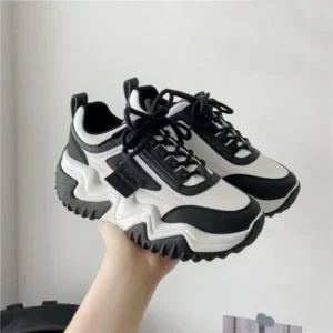 Fitsupfashion Women Fashion Solid Color Platform Casual Sneakers